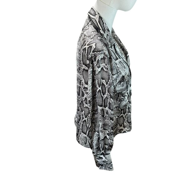 ZARA Snake Print Satin Button-Up Shirt | Size XS | New With Tags - Picture 4 of 5